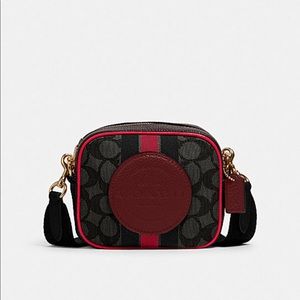COACH  Mini Dempsey Camera Bag In Signature Jacquard With Stripe And Coach